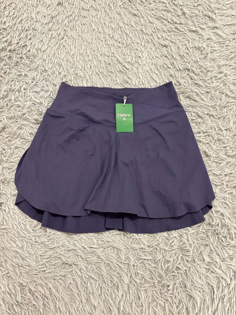 NEW Halara Blue Softlyzero Airy Crossover Pocket Skort Large Tennis Golf Preppy